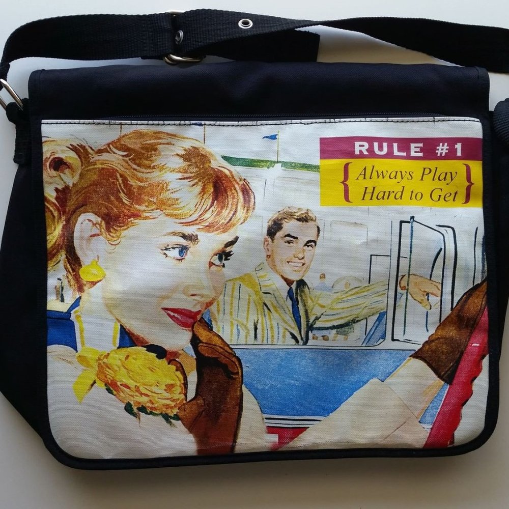 Vintage Relic Handbag Purse Retro 1950's Style Art Print Always Play Har…